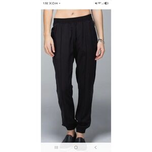 Lululemon Street to Studio Pant Black Tencel Joggers Size 8